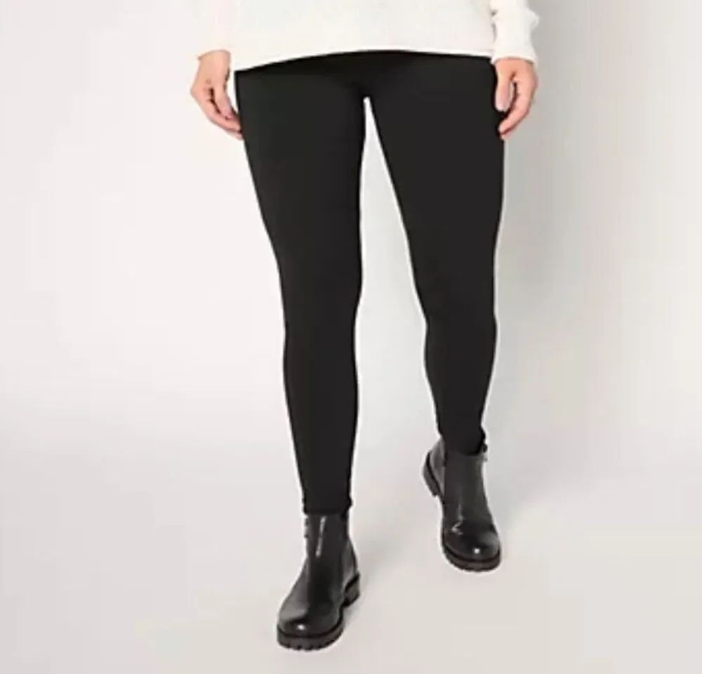 LOGO Layers by Lori Goldstein Black Pull-On Full Length Legging-SP